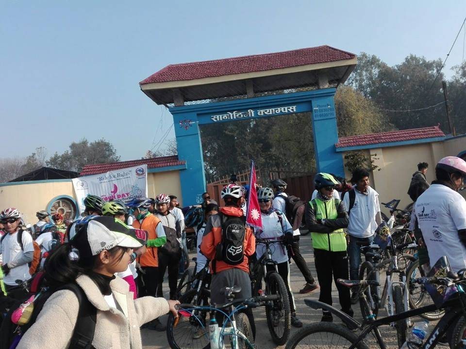 महिला हिंसा अन्त्यका लागि साइकल र्‍याली