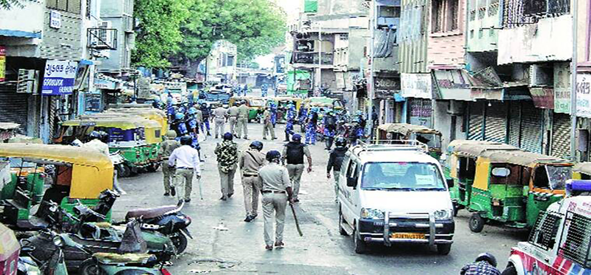 कोरोना संक्रमण बढेपछि भारतको अहमदाबादमा कर्फ्यू