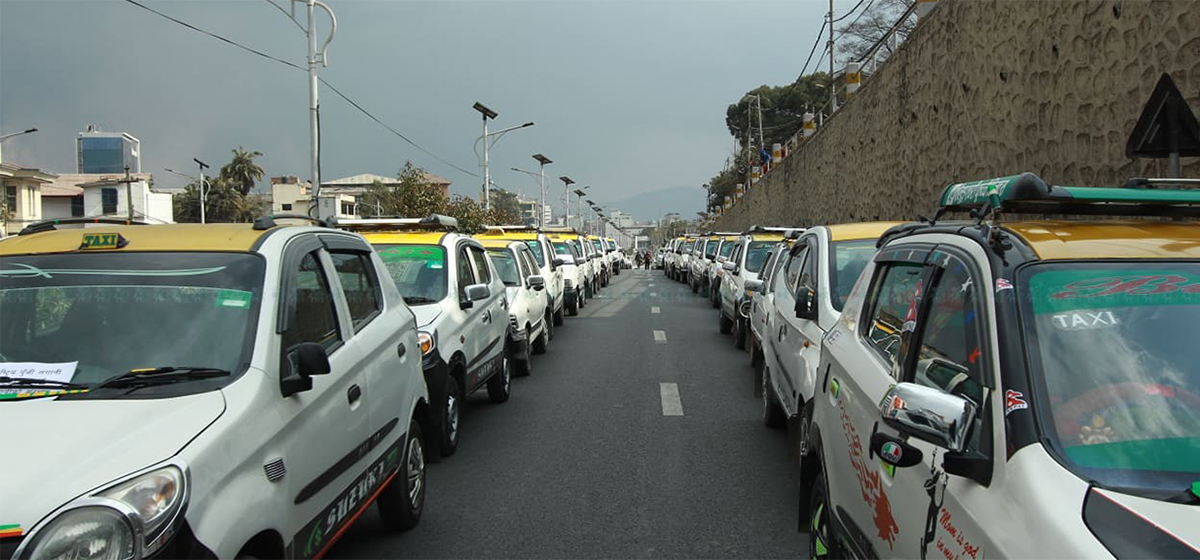 ट्याक्सीको भाडा बढ्याे