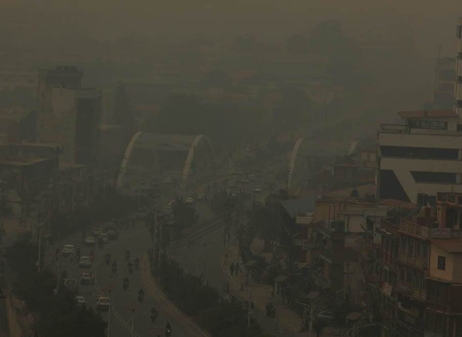 डढेलो नियन्त्रण हुन नसक्दा अझै वायु प्रदूषण