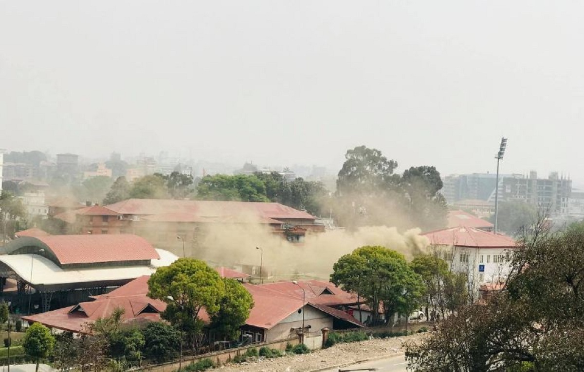 सैनिक मुख्यालयमा आगलागी