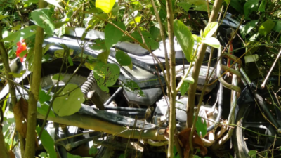 वडा सदस्यको घरबाट चोरी भएको मोटरसाइकल जंगलमा फेला