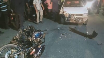 ट्याक्सी र मोटरसाइकल ठक्कर खाँंदा एकजनाको मृत्यु